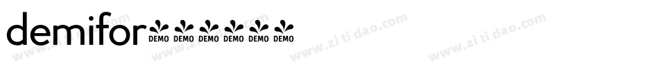 demifor字体转换