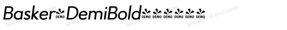 Basker-DemiBold字体转换
