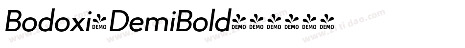 Bodoxi-DemiBold字体转换
