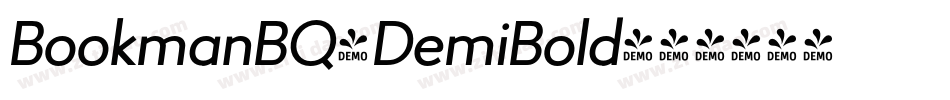 BookmanBQ-DemiBold字体转换