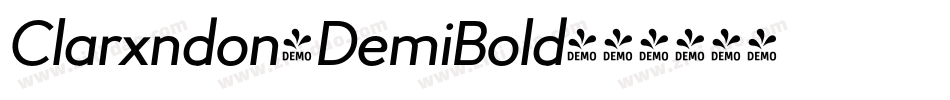 Clarxndon-DemiBold字体转换