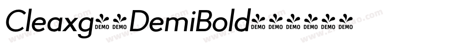 Cleaxg--DemiBold字体转换