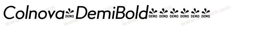 Colnova-DemiBold字体转换