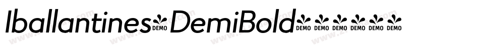 Iballantines-DemiBold字体转换