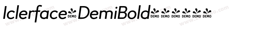 Iclerface-DemiBold字体转换