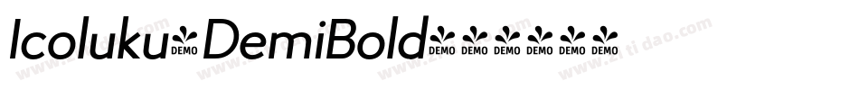 Icoluku-DemiBold字体转换