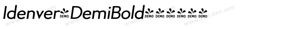 Idenver-DemiBold字体转换