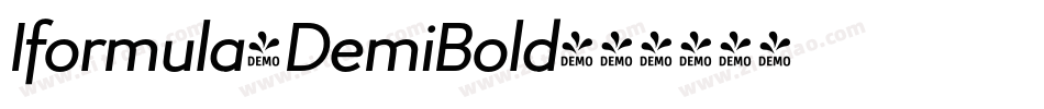 Iformula-DemiBold字体转换 Iformula-DemiBold字体转换