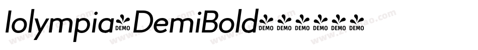 Iolympia-DemiBold字体转换