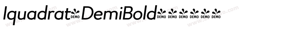 Iquadrat-DemiBold字体转换
