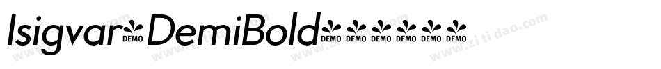 Isigvar-DemiBold字体转换 Isigvar-DemiBold字体转换