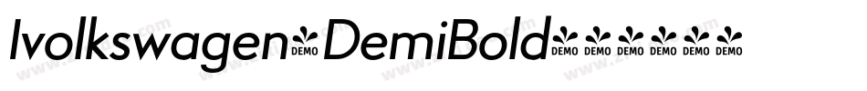 Ivolkswagen-DemiBold字体转换