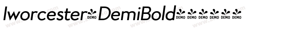 Iworcester-DemiBold字体转换