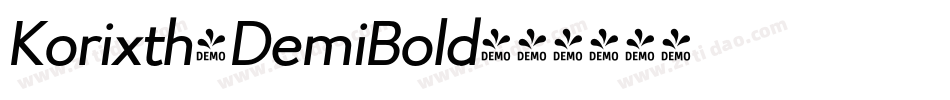 Korixth-DemiBold字体转换