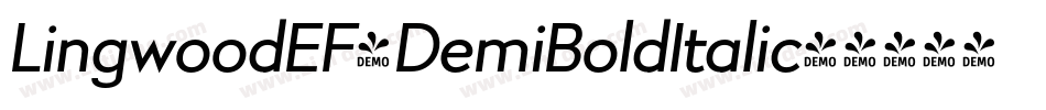 LingwoodEF-DemiBoldItalic字体转换