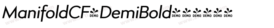 ManifoldCF-DemiBold字体转换