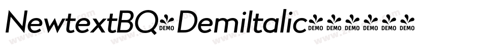 NewtextBQ-DemiItalic字体转换