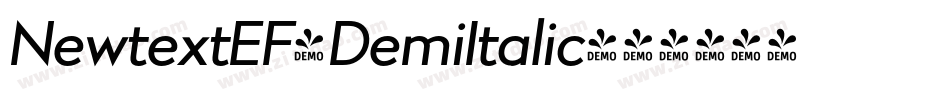 NewtextEF-DemiItalic字体转换