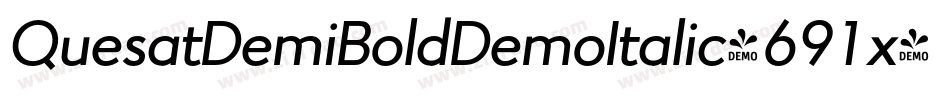 QuesatDemiBoldDemoItalic-691x字体转换