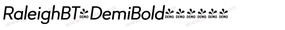 RaleighBT-DemiBold字体转换