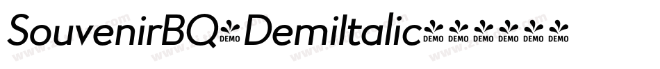 SouvenirBQ-DemiItalic字体转换