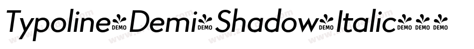 Typoline-Demi-Shadow-Italic字体转换