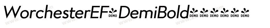 WorchesterEF-DemiBold字体转换