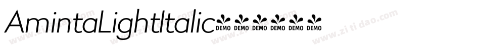 AmintaLightItalic字体转换
