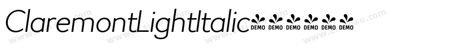 ClaremontLightItalic字体转换