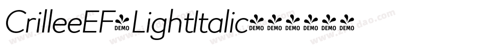 CrilleeEF-LightItalic字体转换
