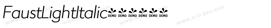 FaustLightItalic字体转换