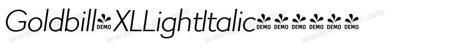 Goldbill-XLLightItalic字体转换