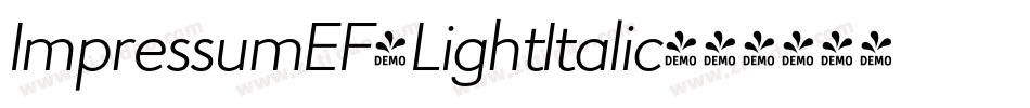 ImpressumEF-LightItalic字体转换