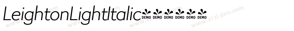 LeightonLightItalic字体转换
