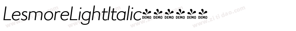 LesmoreLightItalic字体转换