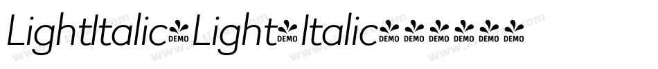 LightItalic-Light-Italic字体转换