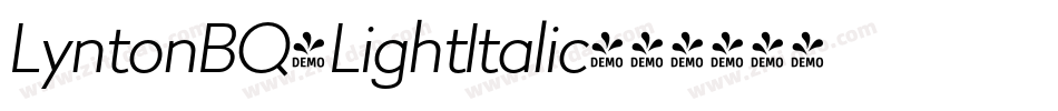 LyntonBQ-LightItalic字体转换