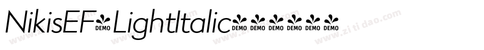 NikisEF-LightItalic字体转换