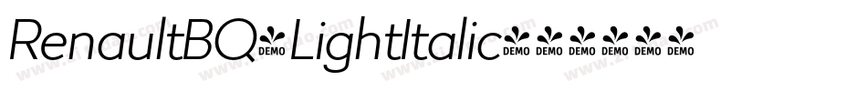 RenaultBQ-LightItalic字体转换