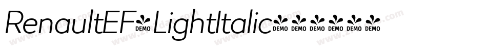 RenaultEF-LightItalic字体转换