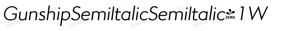 GunshipSemiItalicSemiItalic-1Wnv字体转换