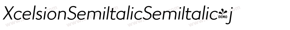 XcelsionSemiItalicSemiItalic-jzr7字体转换