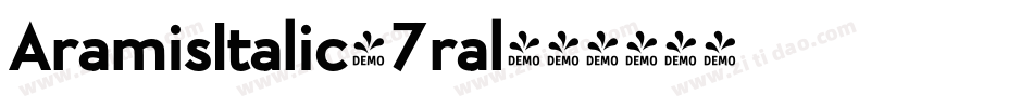 AramisItalic-7ral字体转换