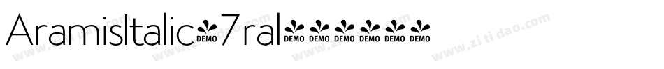 AramisItalic-7ral字体转换