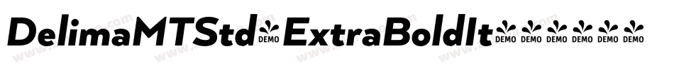 DelimaMTStd-ExtraBoldIt字体转换