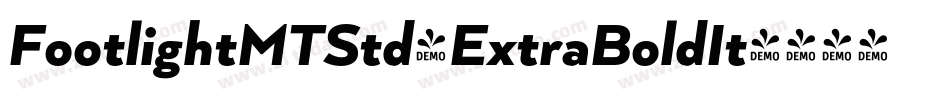 FootlightMTStd-ExtraBoldIt字体转换