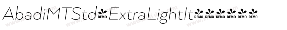 AbadiMTStd-ExtraLightIt字体转换