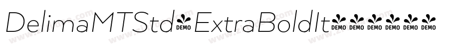 DelimaMTStd-ExtraBoldIt字体转换