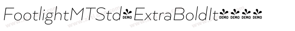 FootlightMTStd-ExtraBoldIt字体转换