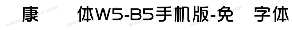 华康华综体W5-B5手机版字体转换